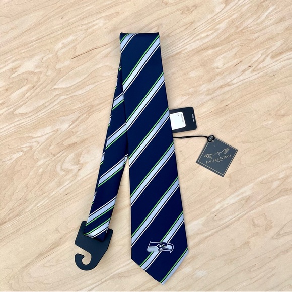 Seattle Seahawks Tie NFL Licensed Neck Ties Eagles Wings 12th Man NWT - Picture 2 of 8